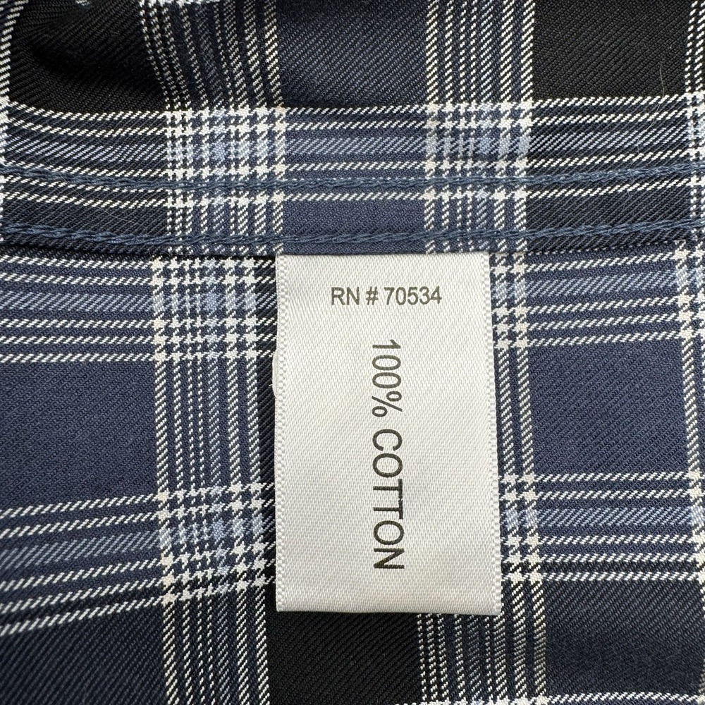 Orvis Signature Twill Men's Button Down Shirt. Size XL Blue Plaid. 100% Cotton - Picture 9 of 12